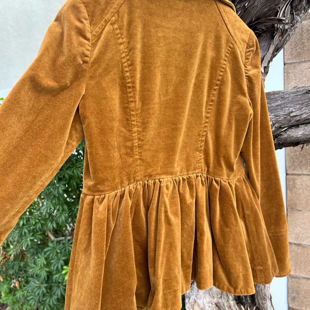 Vintage Anthropologie | idra tan Velvet Blazer with Floral Lining - Picture 5 of 12